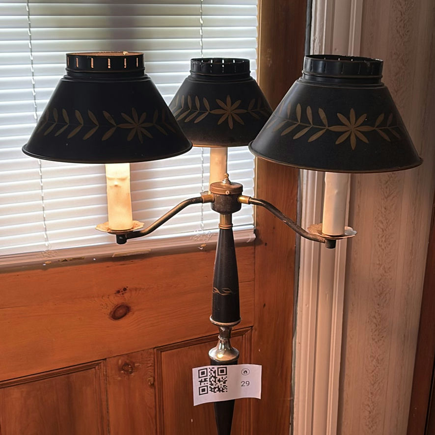 Vintage Toleware Floor Lamp - image 3 of 12