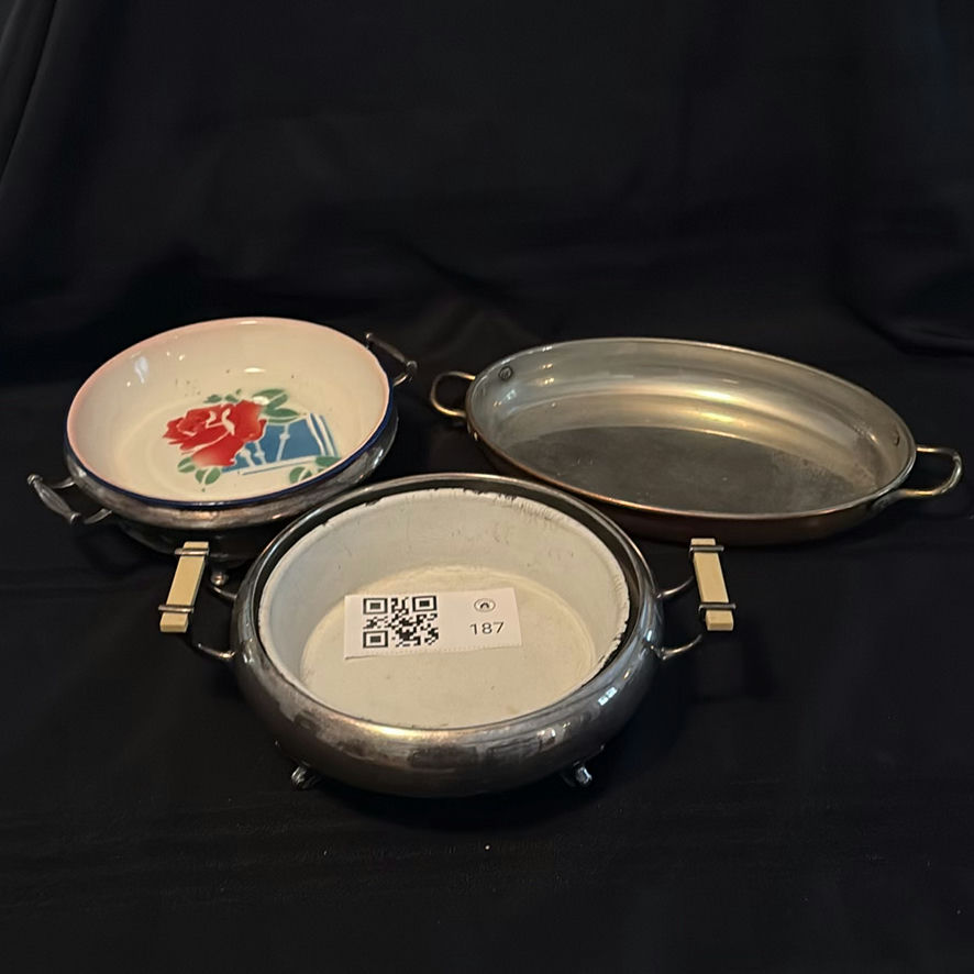 Three Decorative Serving Bowls and Trays - image 1 of 16
