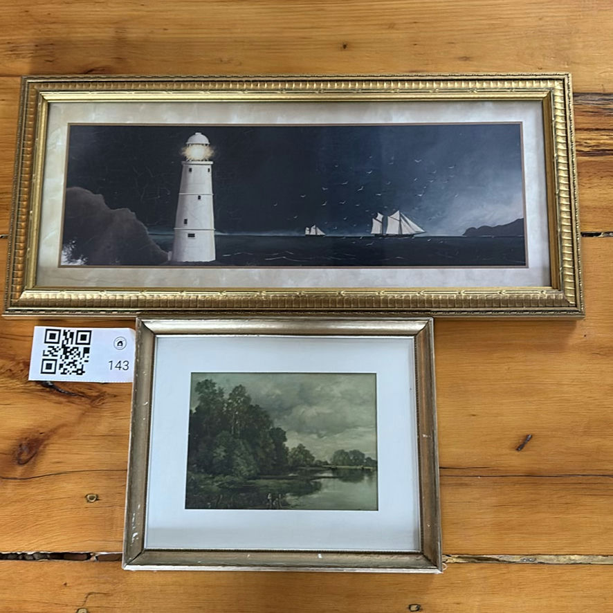 Two Framed Landscape and Lighthouse Prints - image 2 of 13