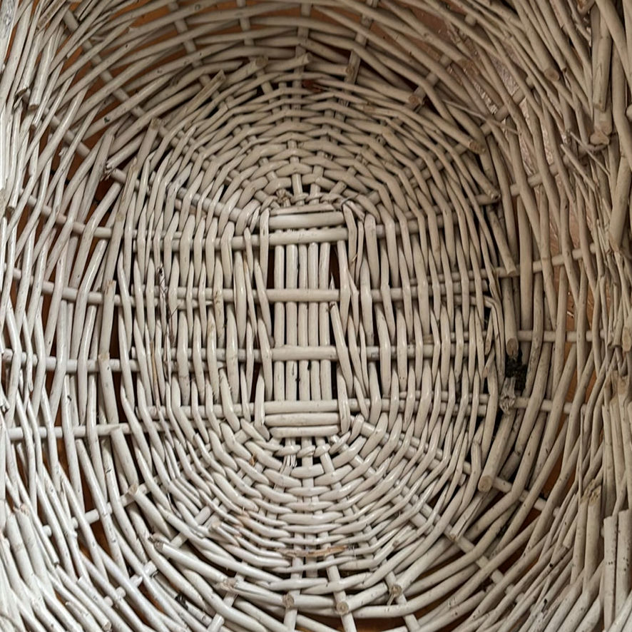 Large White Wicker Basket - image 5 of 7