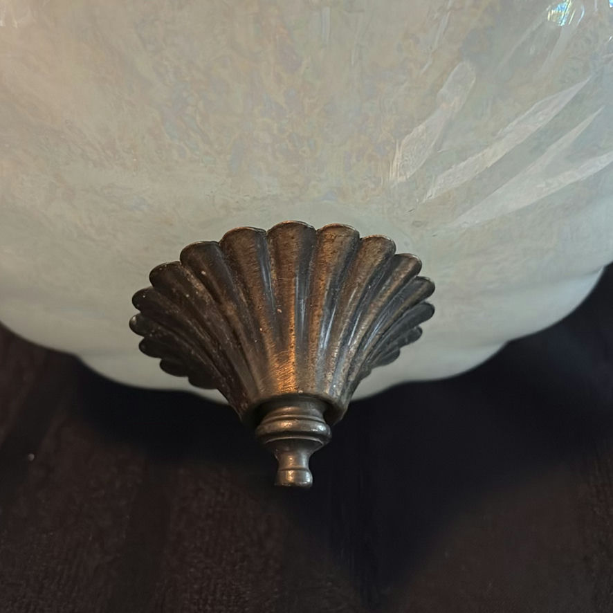 Vintage Swag Lamp With Glass Globe - image 4 of 10