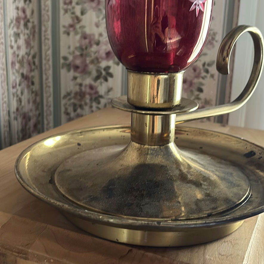 Large Brass Candle Holder - image 4 of 8