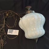 Vintage Swag Lamp With Glass Globe - thumbnail 1 of 10