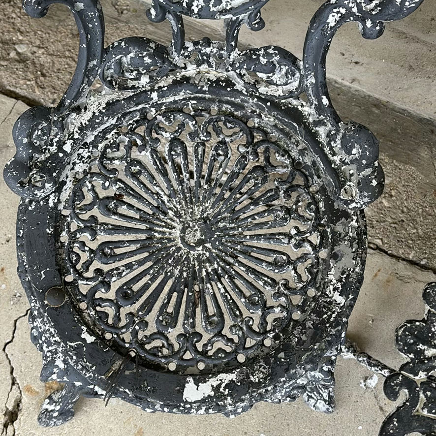 Weathered Cast Iron Bistro Set - image 10 of 13