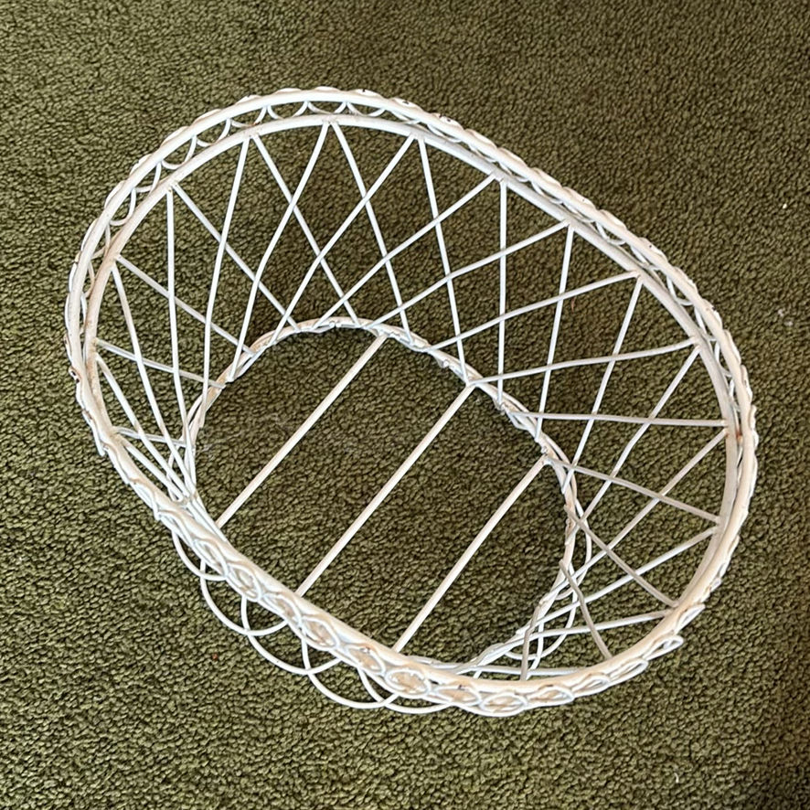 White Wicker Chair, Shelf and Basket - image 4 of 16
