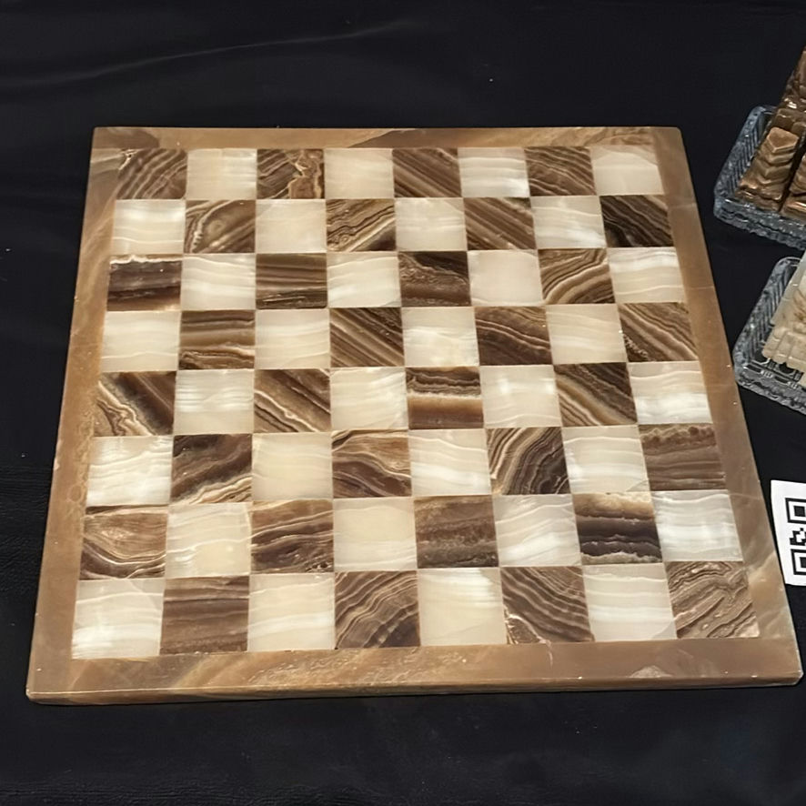 Mexican Brown & White Onyx Chess Set - image 2 of 13