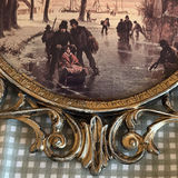 Ornate Metal Oval Framed Art - thumbnail 3 of 11