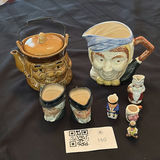 Collection of Character Ceramic Teapots, Toby Jugs, and Miniature Figurines - thumbnail 1 of 19