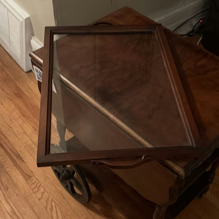 Mahogany Tea Wagon - image 3 of 7