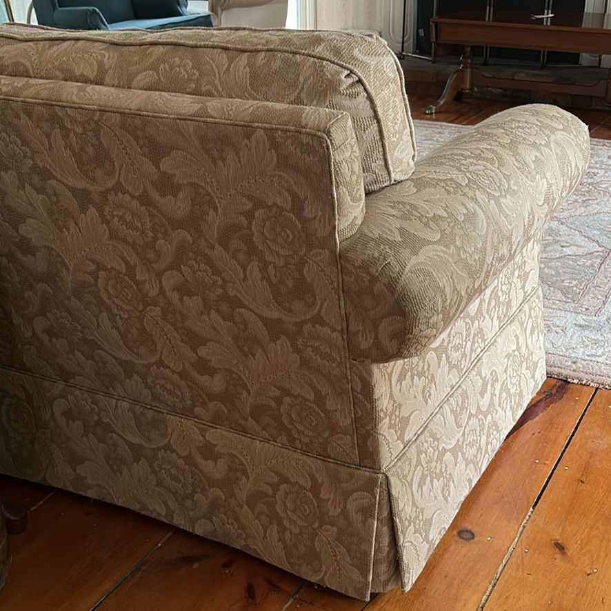 Cream/Tan Floral Sofa - image 9 of 12