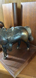 Vintage Bronze Horse Bookends; Plaster Victorian Style Bookends - thumbnail 5 of 13