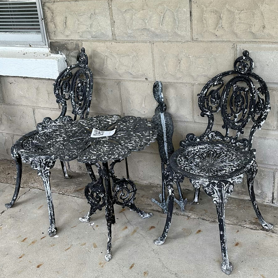 Weathered Cast Iron Bistro Set - image 13 of 13