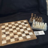 Mexican Brown & White Onyx Chess Set - thumbnail 1 of 13