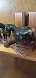 Vintage Bronze Horse Bookends; Plaster Victorian Style Bookends - thumbnail 3 of 13