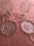 Set of four embossed Christmas glass plates - thumbnail 2 of 3