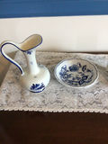 Blue-and-White Delftware Pitcher, Creamer, and Bowl - thumbnail 2 of 4