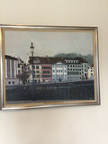 European riverside town painting - thumbnail 2 of 4
