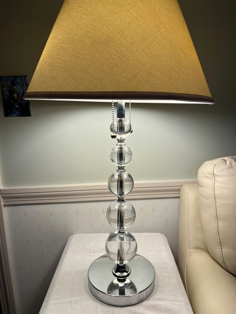 Crystal Glass Sphere Column Table Lamp - image 2 of 3