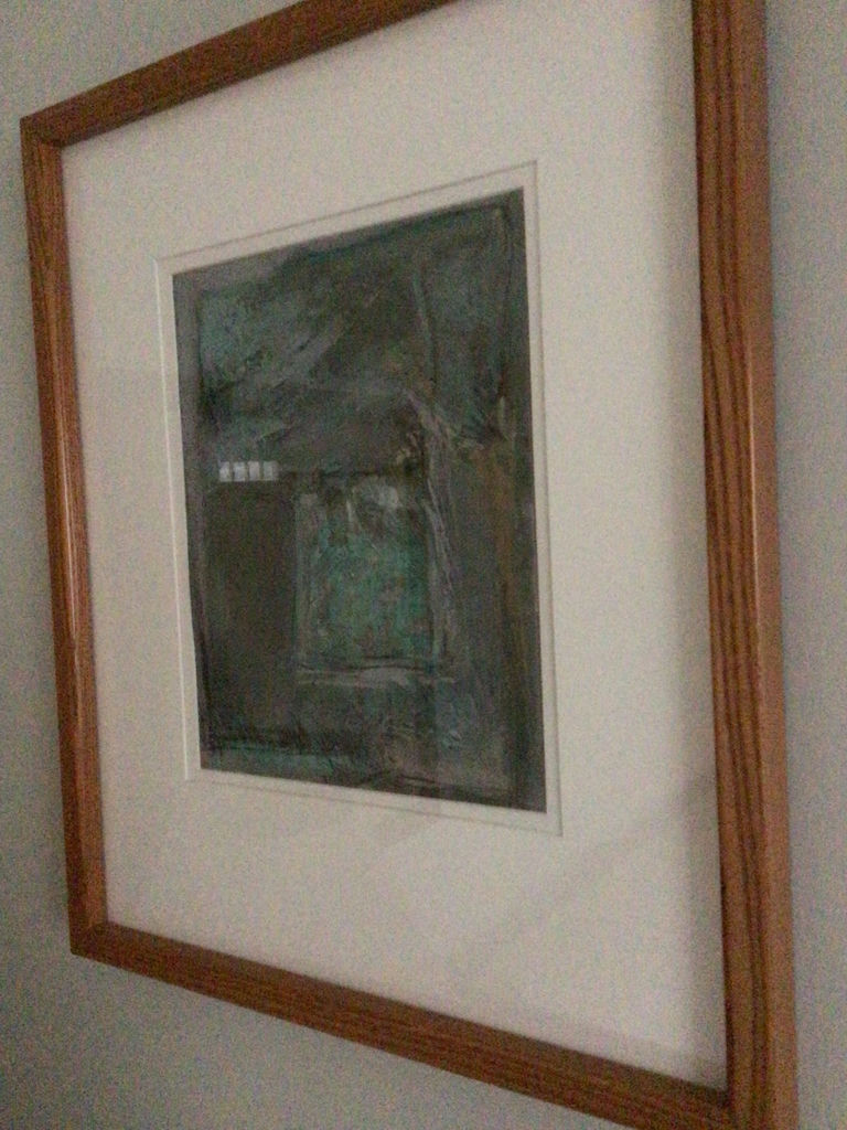 Two framed abstract artworks - image 2 of 3