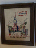 Framed cross-stitch panels: Olde Boston and Olde Philadelphia - thumbnail 2 of 3