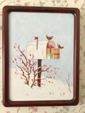 Winter mailbox painting with heart-themed wall decor - thumbnail 3 of 3