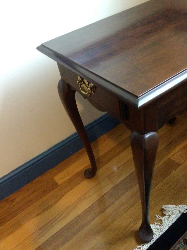 Dark Wood Side Table with Drawer - image 3 of 3