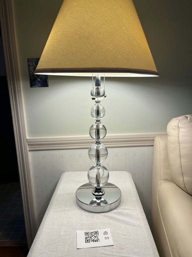Crystal Glass Sphere Column Table Lamp - image 3 of 3