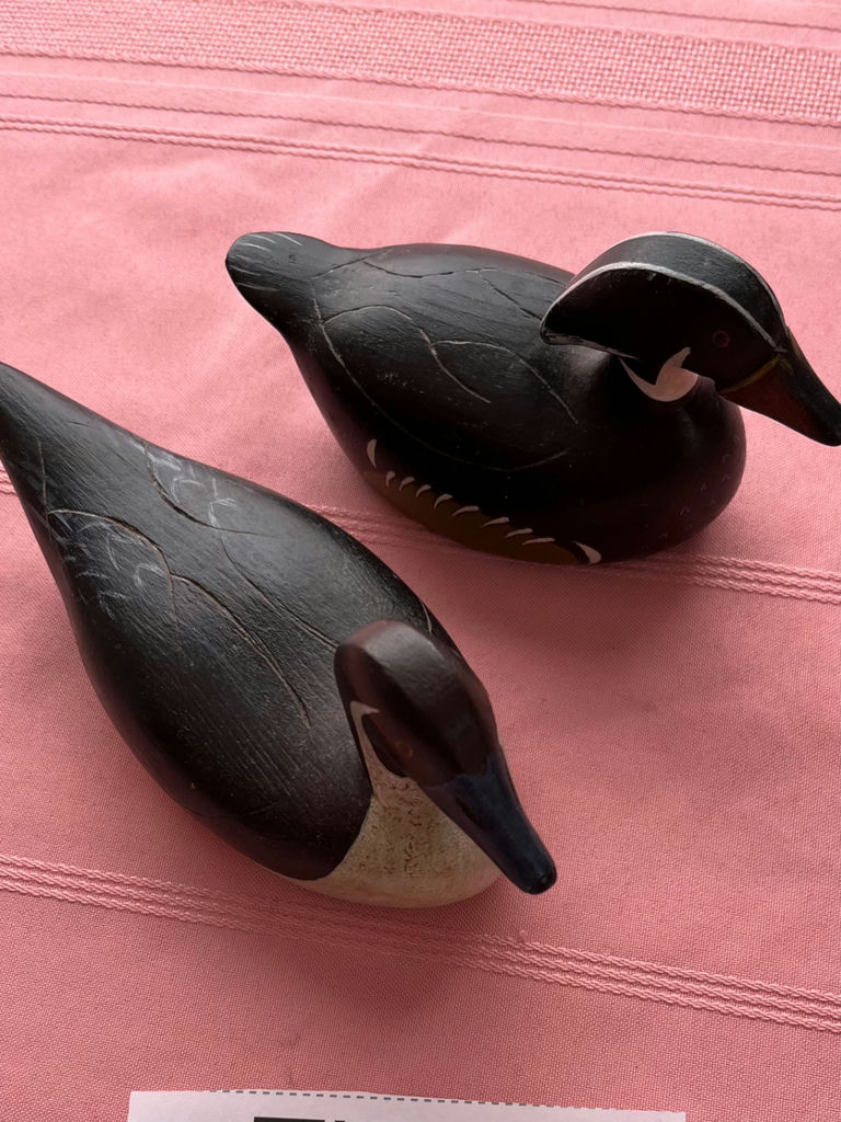 Two carved wooden duck decoys signed by Bill Simmons (1979–1980) - image 3 of 3