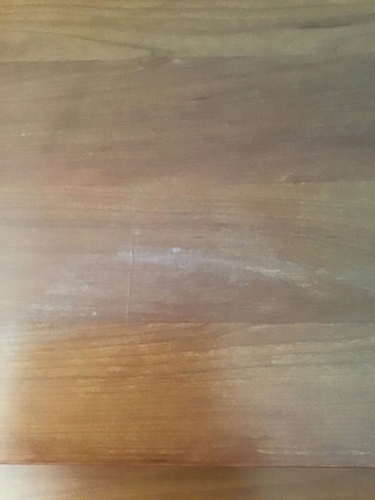 Three wooden nesting tables - surface wear on the larger table - image 2 of 3