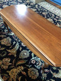 Oval wooden coffee table with drop-leaf ends - thumbnail 2 of 4