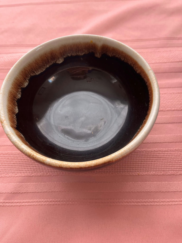 Assorted ceramic bowls with white and dark brown glazes - image 2 of 4