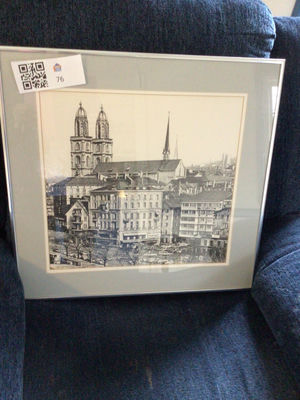 Framed cityscape art prints - Image 1 of 4