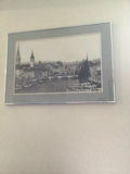 Framed black-and-white cityscape print - thumbnail 1 of 4