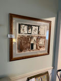 Abstract geometric artwork in a gold frame - thumbnail 1 of 2