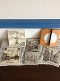 Set of square vintage Dutch town engraved trivets - thumbnail 1 of 4