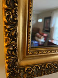 Ornate gold-framed wall mirror 32x26 - thumbnail 2 of 2