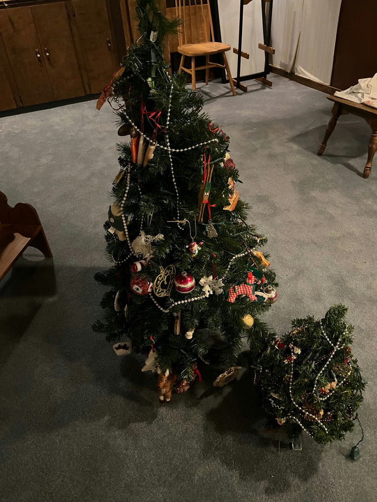Two decorated Christmas trees - image 1 of 1