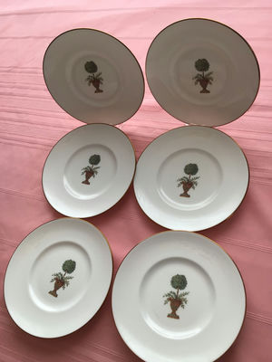 Six Lenox Mosaic Italia Mattonella plates with tree motif - Image 1 of 3