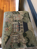 Storage ottoman with tapestry upholstery and wooden legs - thumbnail 3 of 3