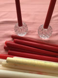 Assorted taper candles with crystal candle holders - thumbnail 3 of 3