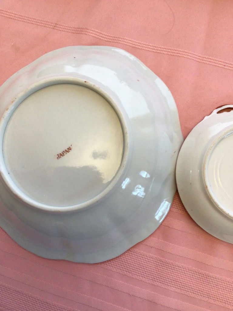 Japanese porcelain dinnerware set with colorful transfer prints - image 3 of 4