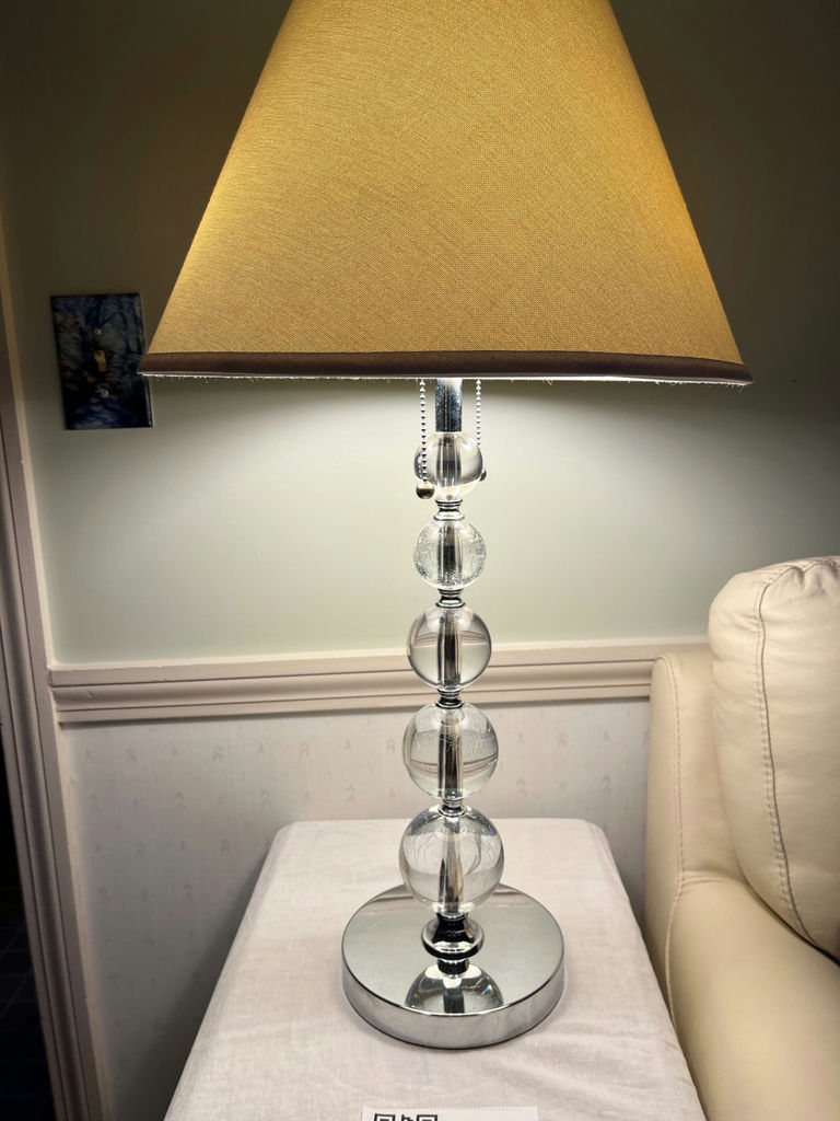 Crystal Glass Sphere Column Table Lamp - image 1 of 3