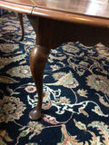 Oval wooden coffee table with drop-leaf ends - thumbnail 4 of 4