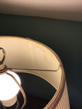 Metal table lamp with pleated shade - thumbnail 2 of 2