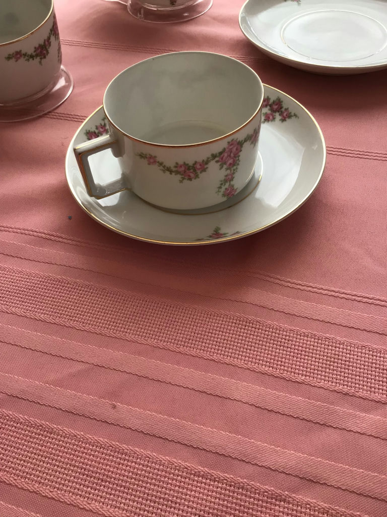 Floral porcelain teacups and saucers set - image 2 of 3