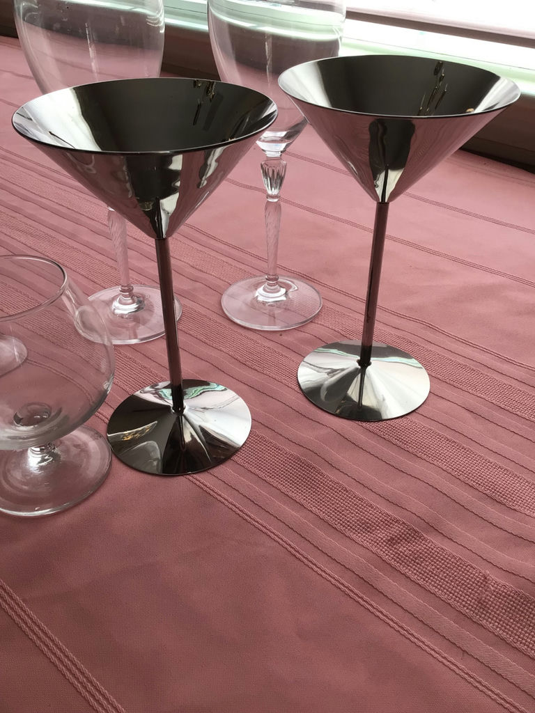Assorted glassware and metal stemware - image 4 of 4