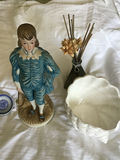 Decorative ceramic figurine, planters, blue-and-white dishware, and a reed diffuser - thumbnail 3 of 3