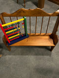 Wooden doll bench with colorful abacus - thumbnail 1 of 1