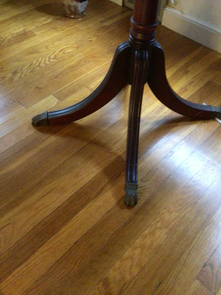 Wooden dining table with pedestal base - image 4 of 4