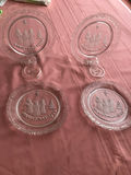 Set of four embossed Christmas glass plates - thumbnail 1 of 3